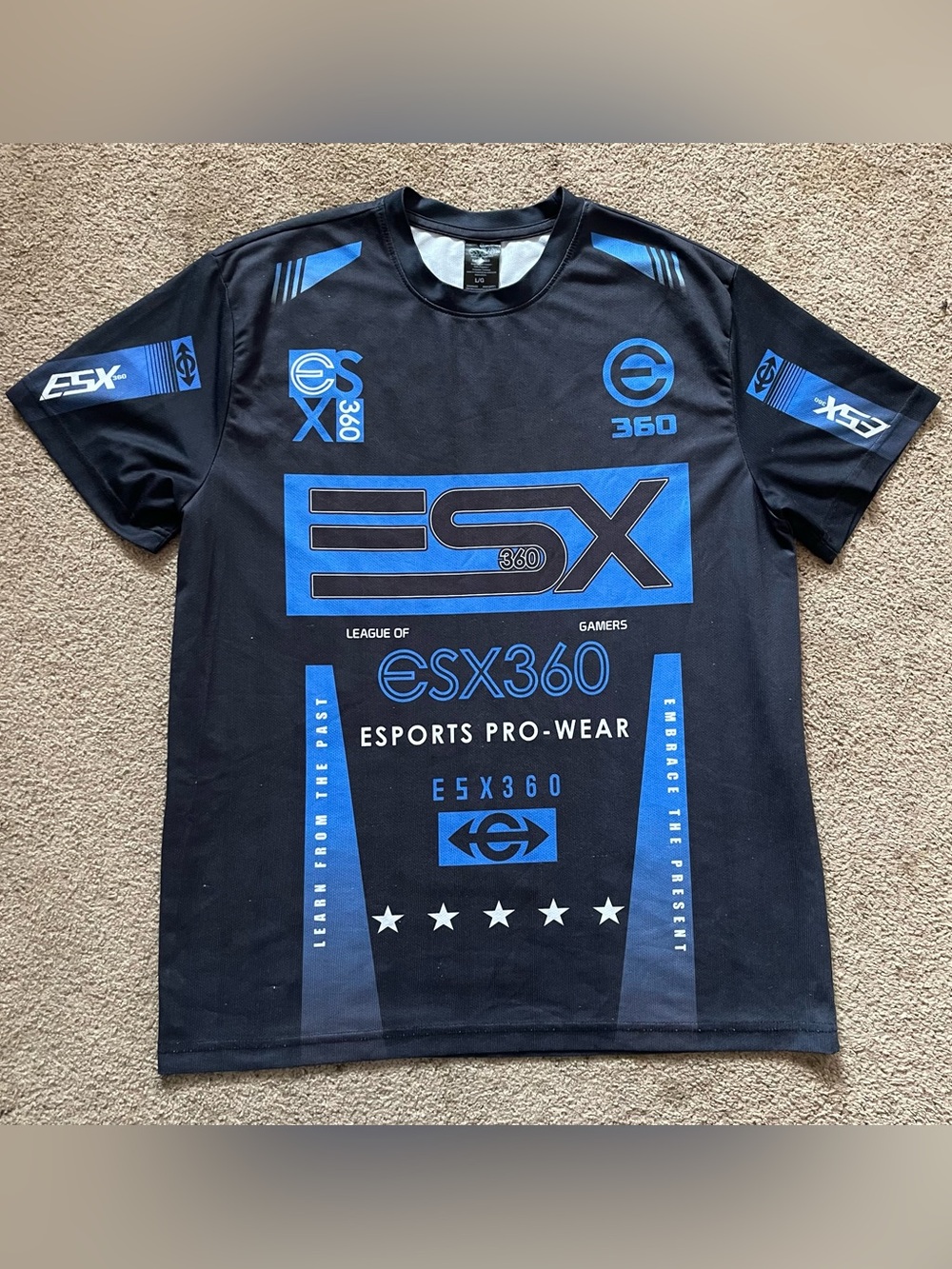 ESX360 Esports Jersey League Of Gamers Pro Kit Men’s Size Large Blue Black